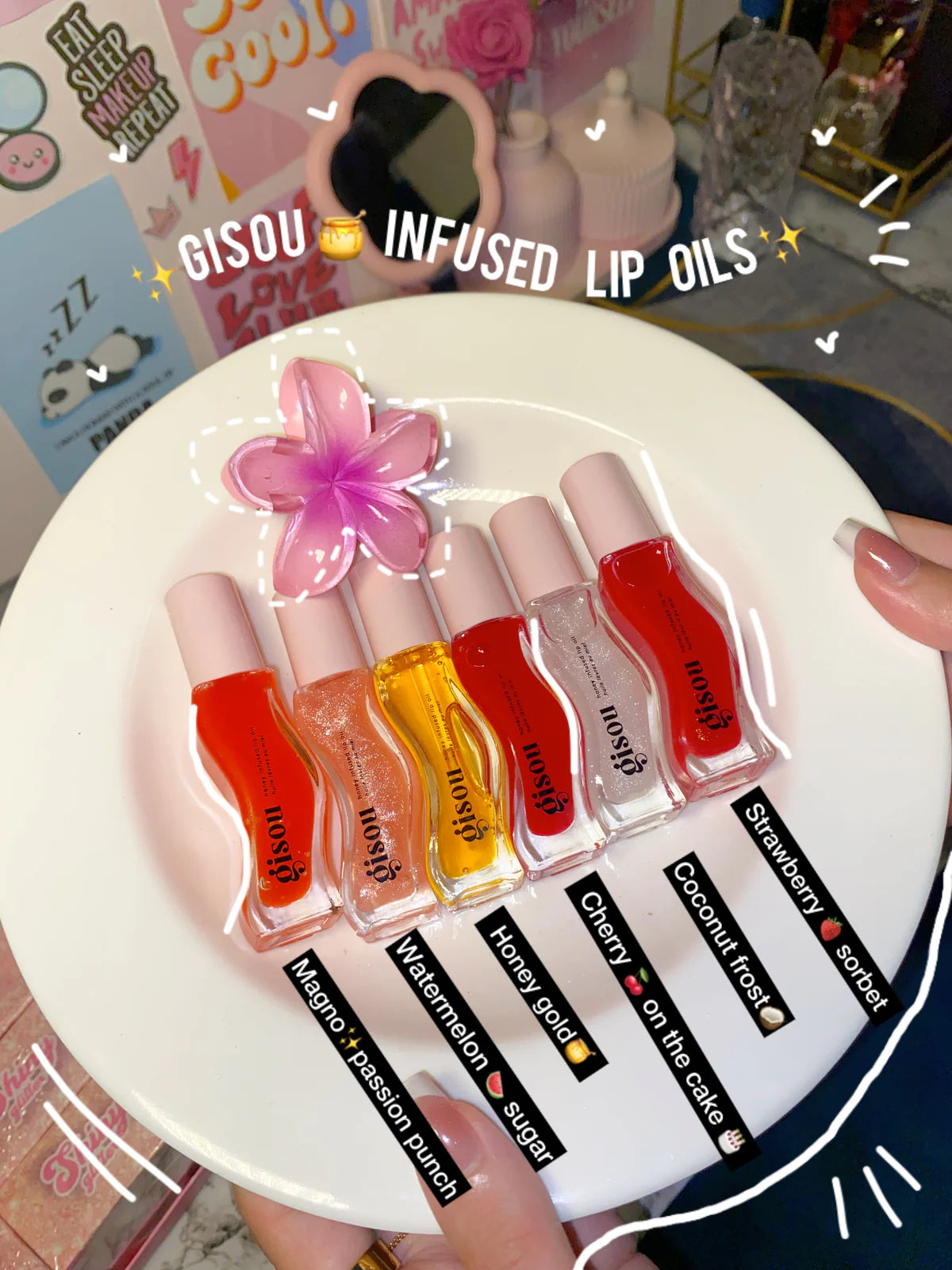 Gisou Honey Infused Lip Oil | Watermelon Sugar big packing