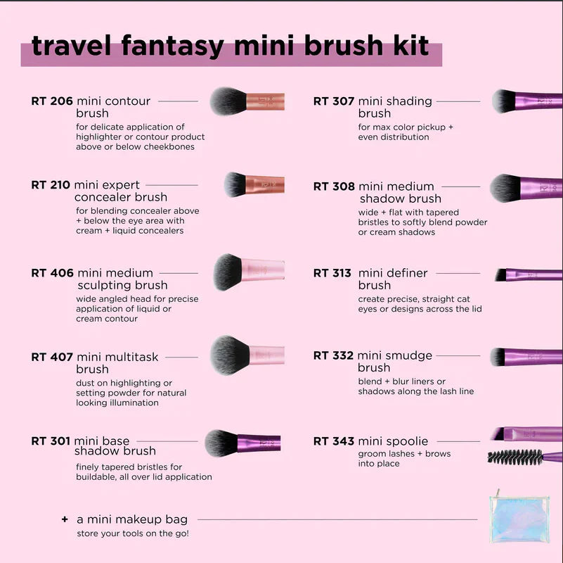 Real techniques travel fantasy mini brush set