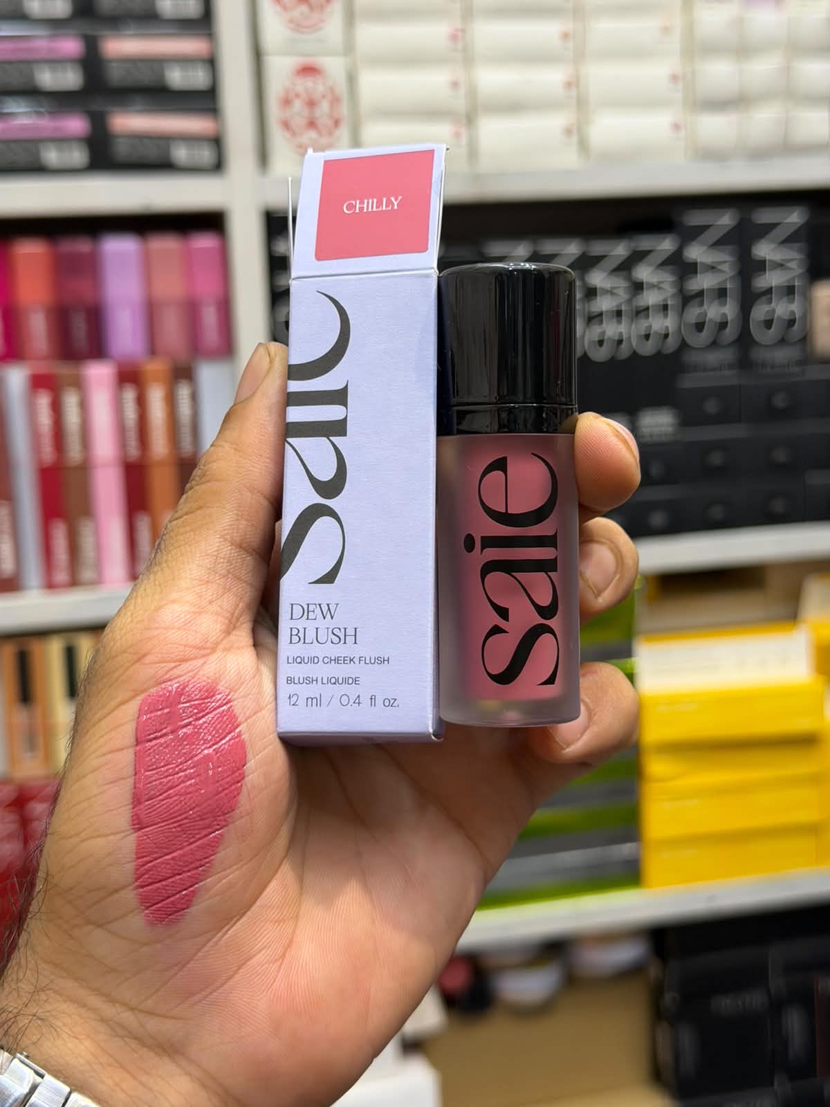 Saie Dew Blush liquid cheek Flush