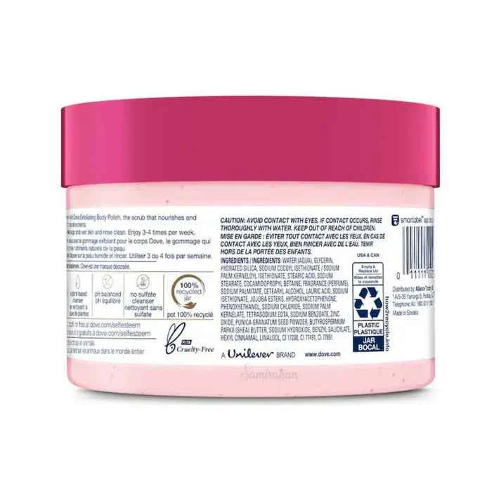 Dove Pomegranate Seeds & Shea Butter Exfoliating Body Polish Moisturizing Cream