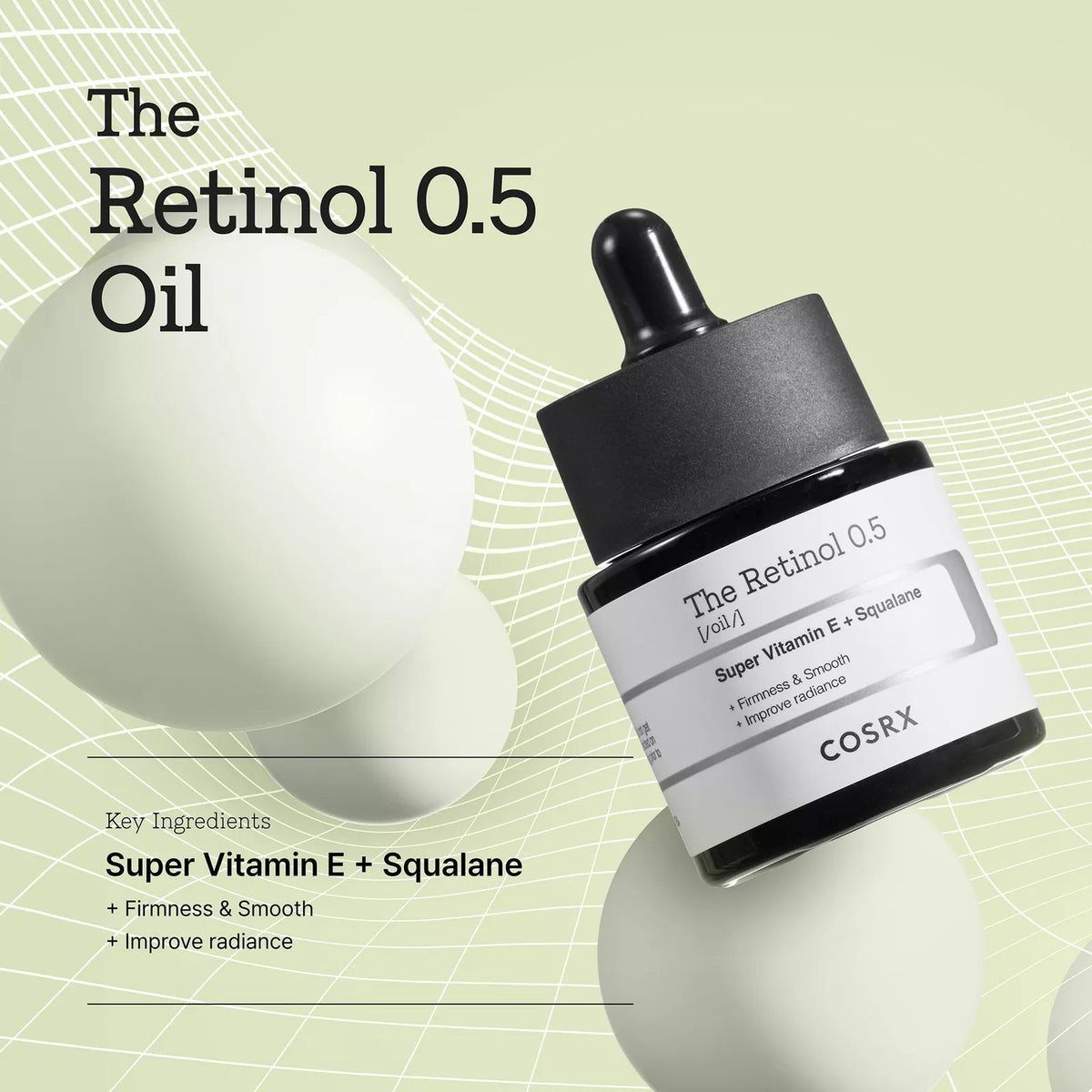 COSRX The Retinol 0.5 Oil with Super Vitamin E + Squalane
