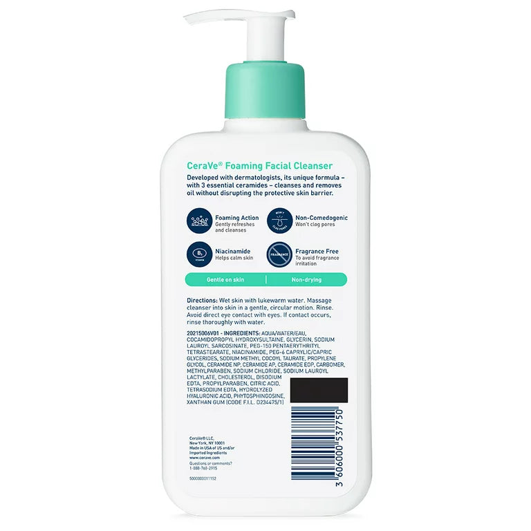 CERA VE Foaming Facial Cleanser