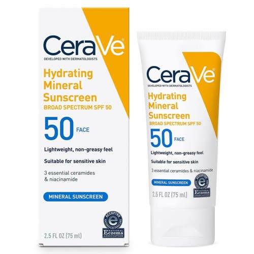 SPF 50 Hydrating Mineral Sunscreen for Face