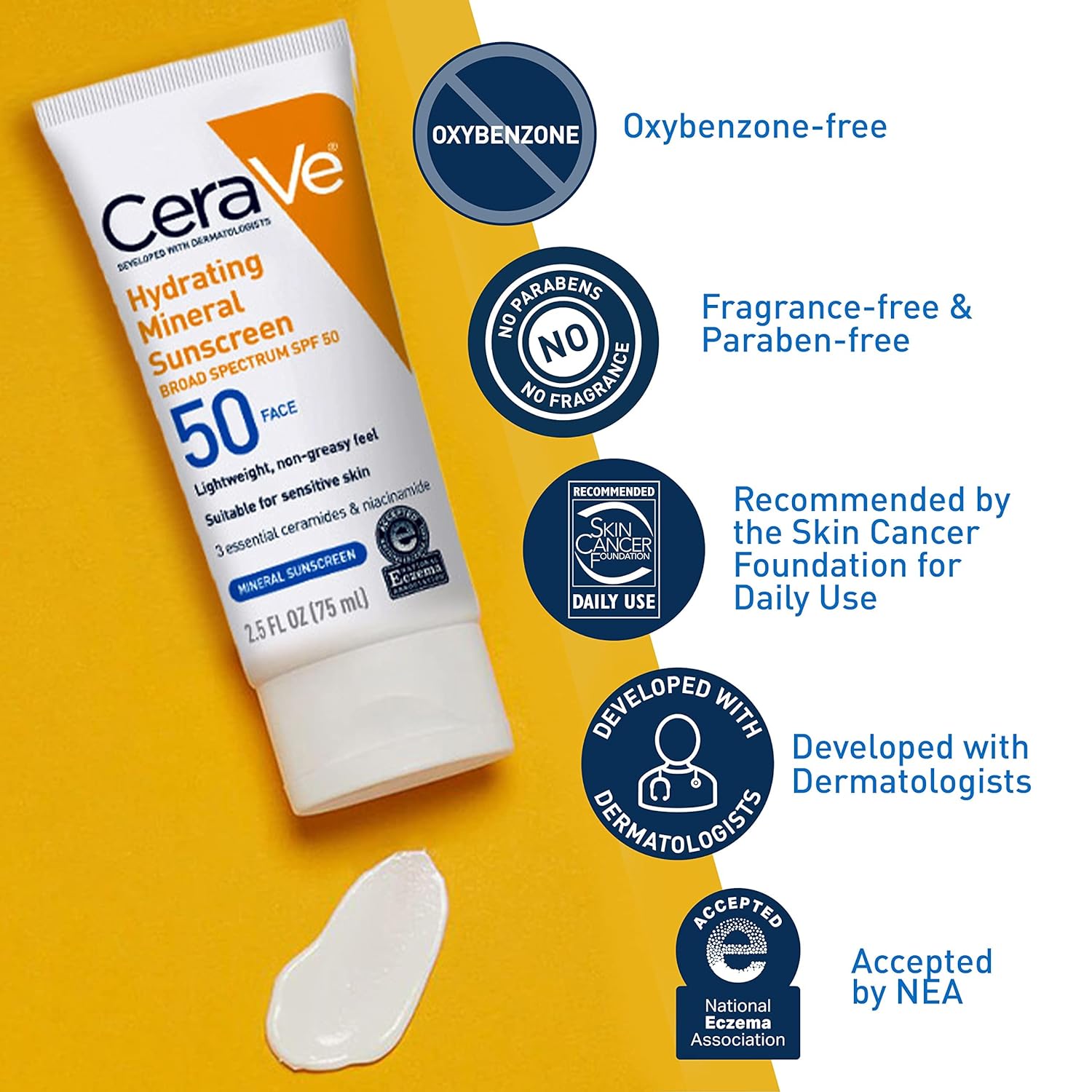 CeraVe | Hydrating Mineral Sunscreen SPF50 - 75 ml