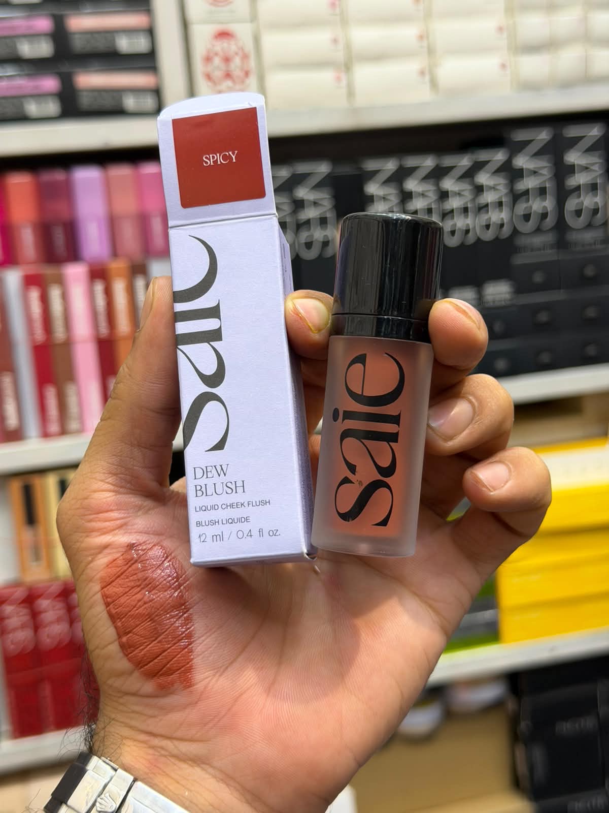Saie Dew Blush liquid cheek Flush