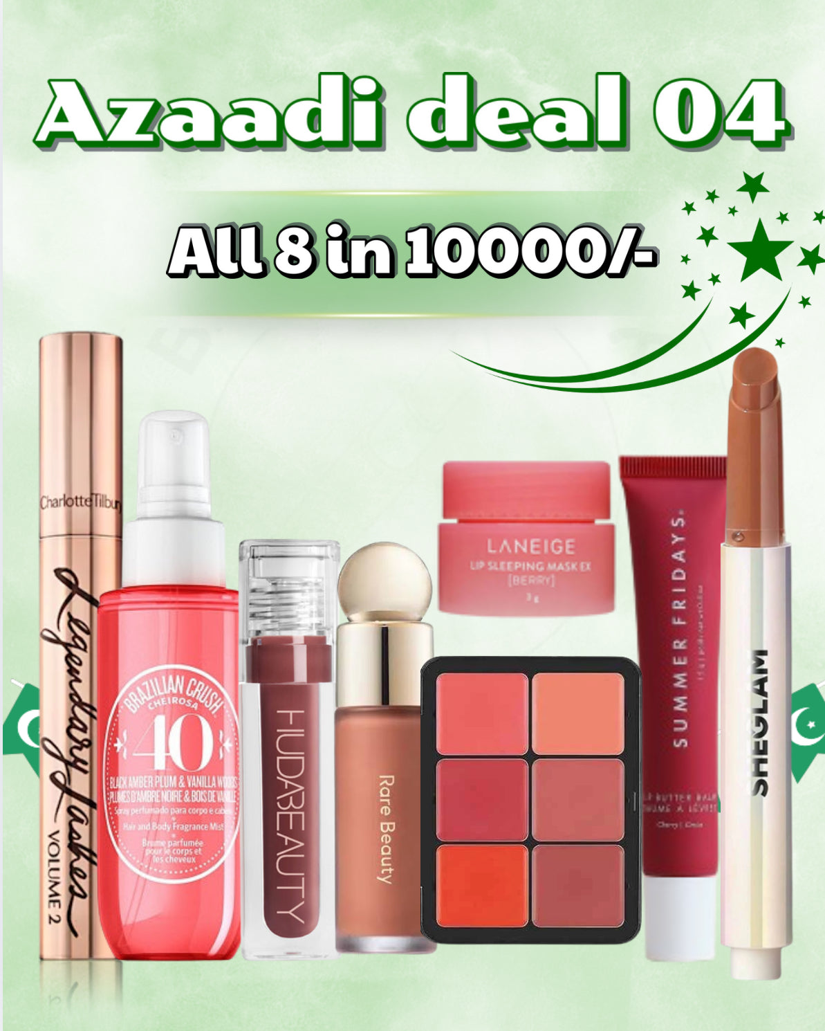 DEAL 04 - All 8 of your on choice. shades will be confirm on WhatsApp