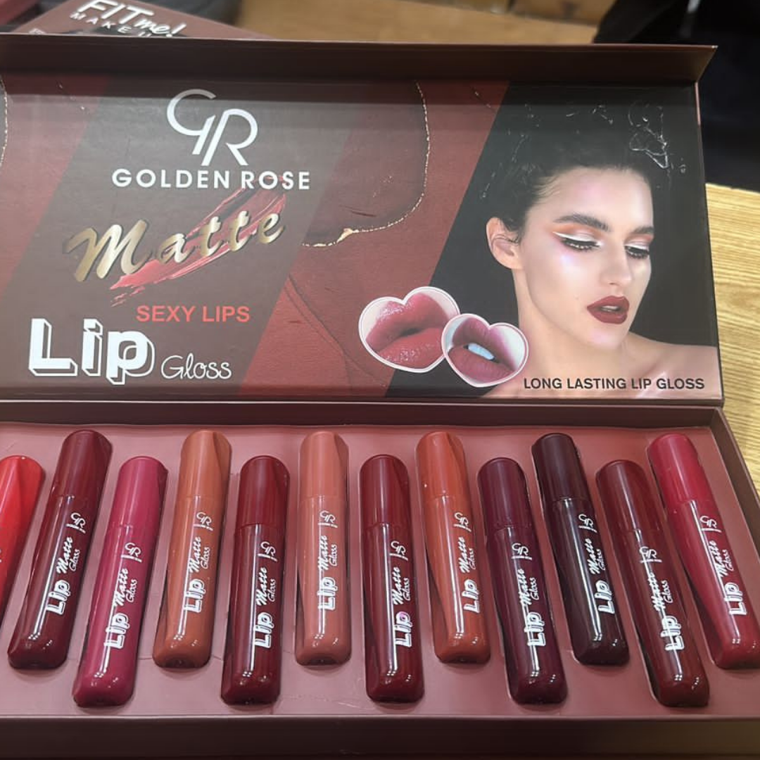 Golden Rose Mate Sexy lip- Lips Glass 12pcs
