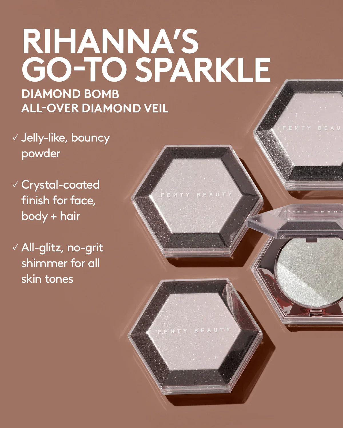 FENTY BEAUTY Diamond Bomb All-Over Diamond Veil ROSE RAVE
