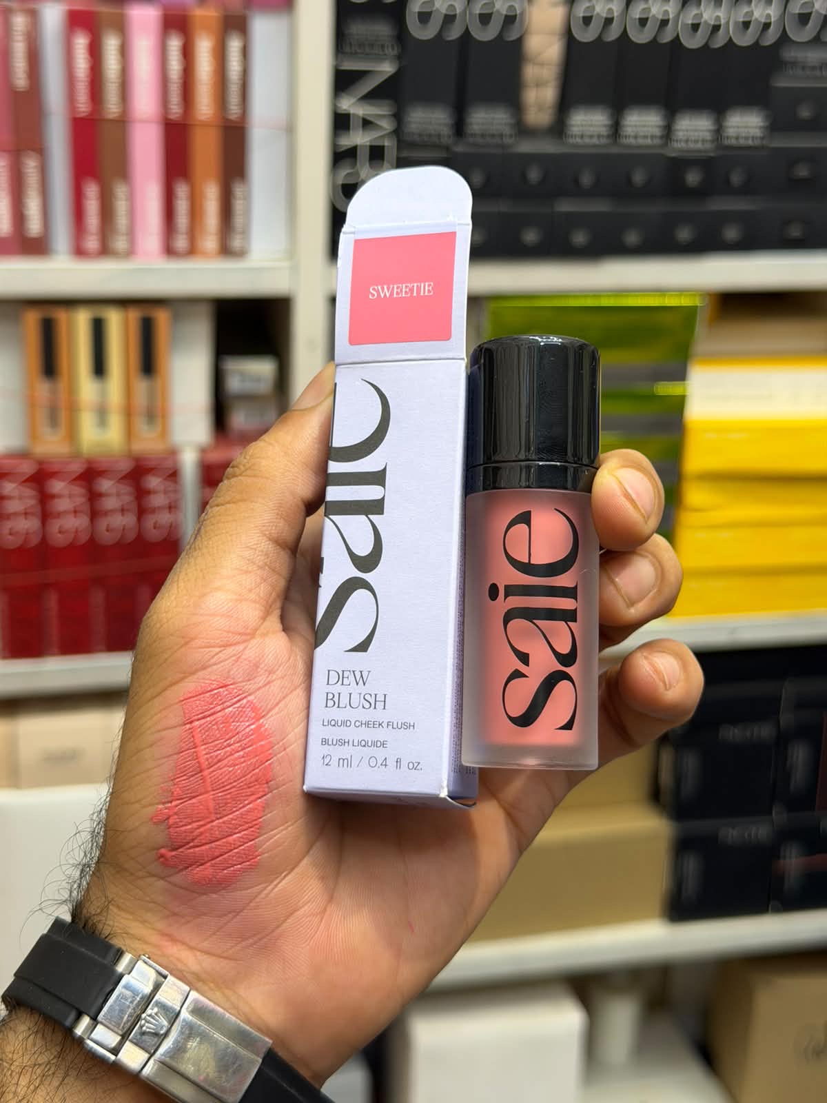 Saie Dew Blush liquid cheek Flush