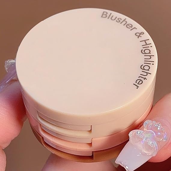 Hudamoji | Compact 3-in-1 Blusher & Highlighter