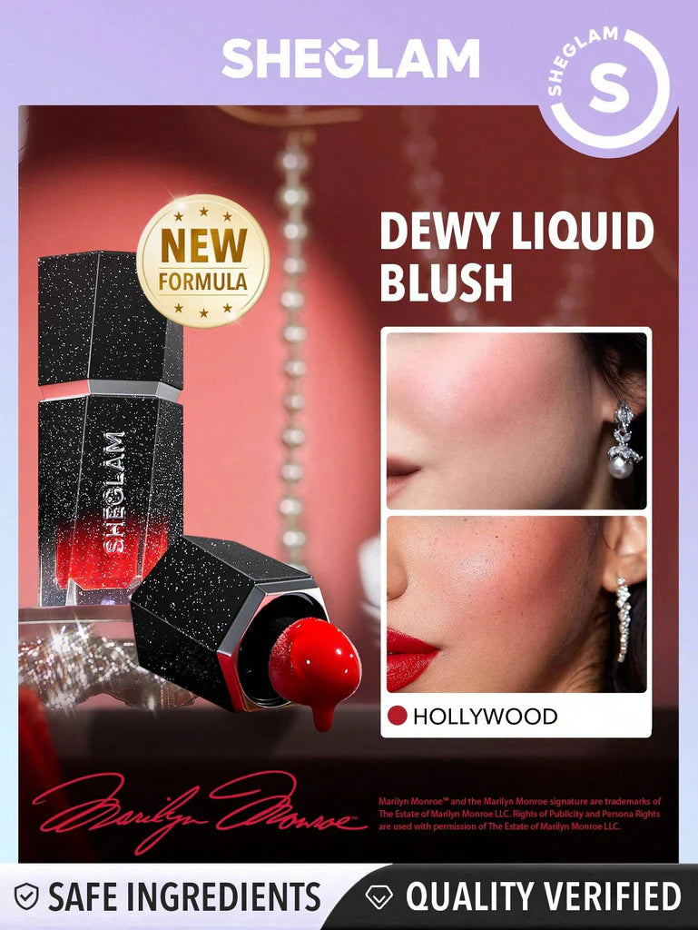 SHEGLAM Color Bloom Dewy Liquid Blush-Hollywood Liquid Blush