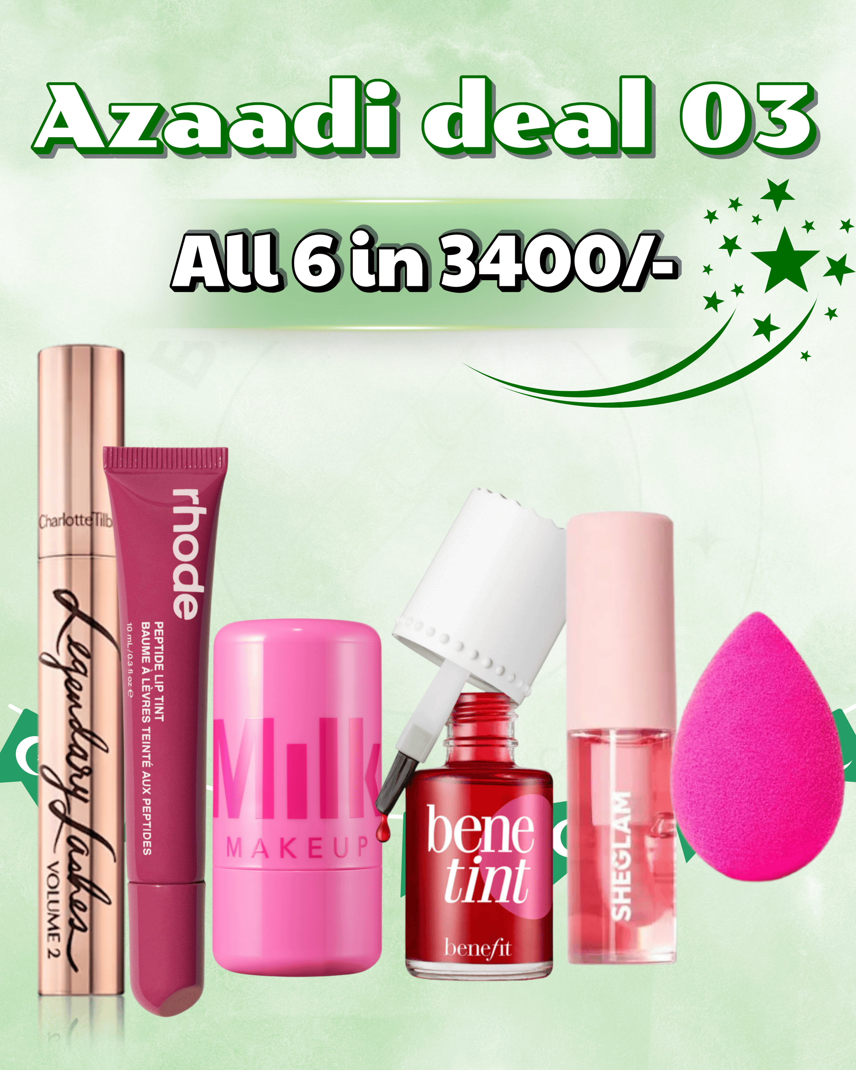 DEAL 05- All 6 of your choice shades will confirm on whatsapp