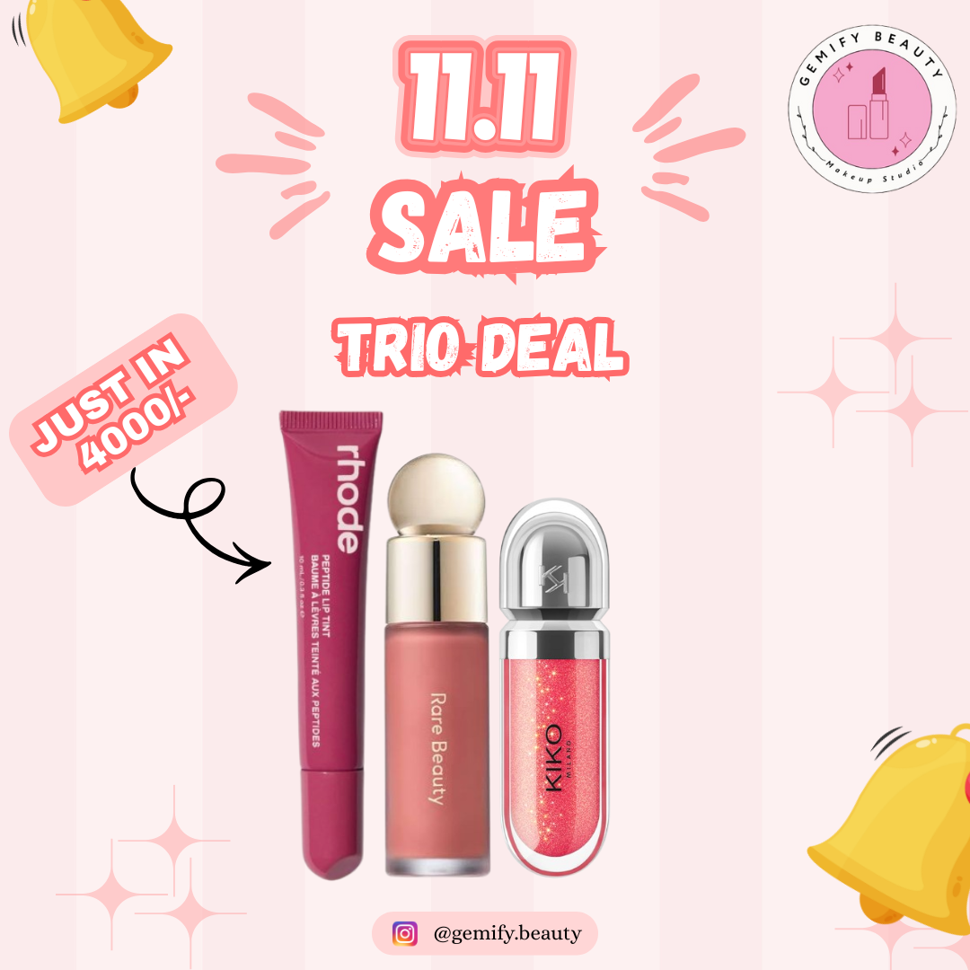 DEAL 3 kiko gloss - Rare beauty blush - rhode lip piptide click on WhatsApp button for shades confirmation !