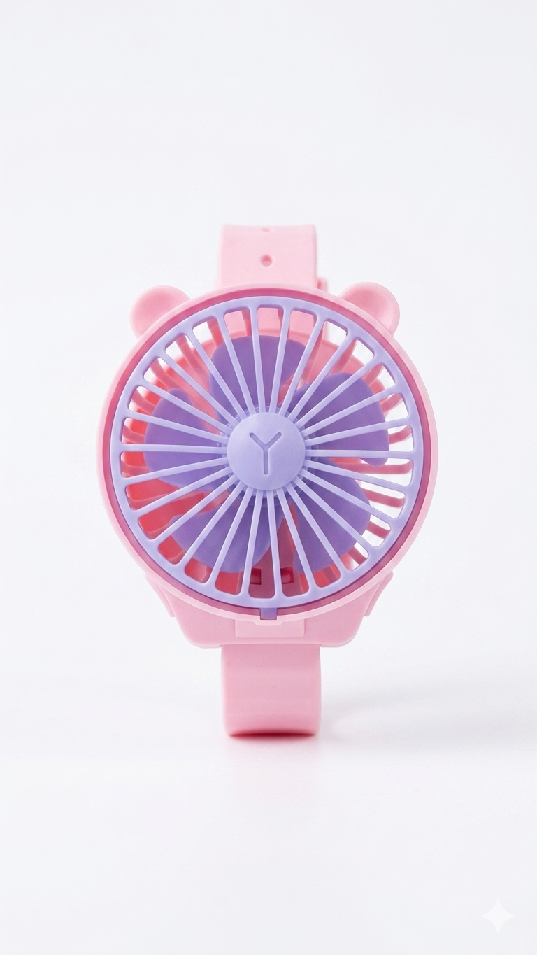 Mini Kids Watch Fan Quiet 3 Speed Adjustable Luminous Fan for IndoorOutdoor