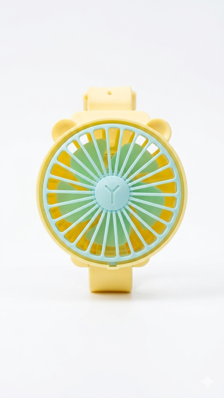 Mini Kids Watch Fan Quiet 3 Speed Adjustable Luminous Fan for IndoorOutdoor