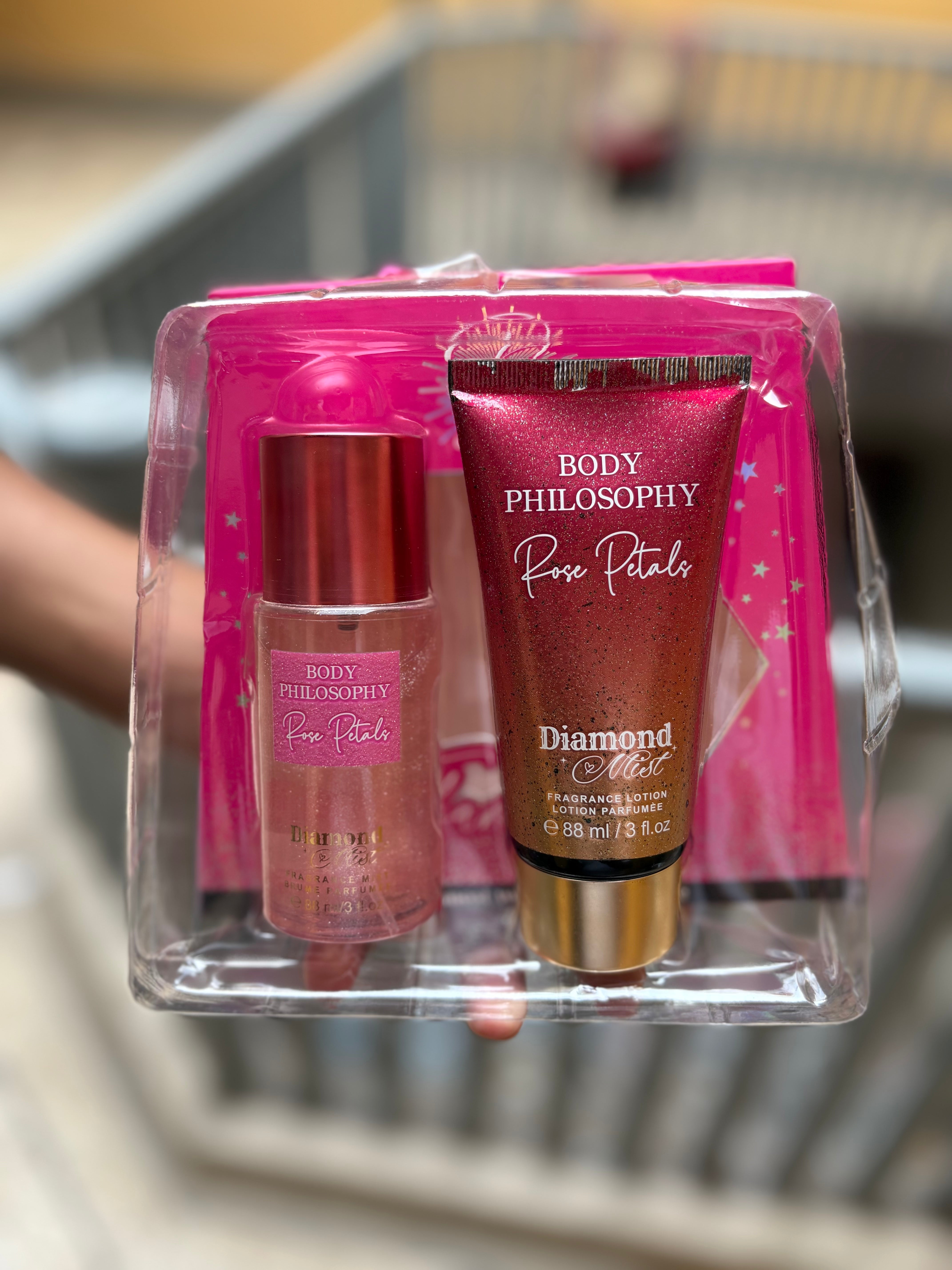 Body Philosophy Fragnance Lotion & Mist Set (Rose Petals)