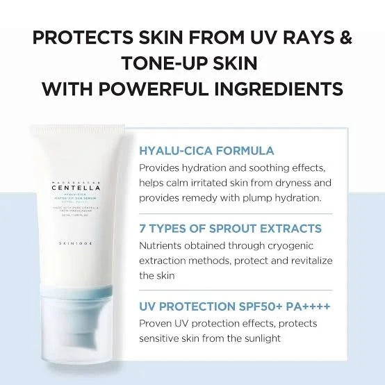 Centella SKIN 1004 MADAGASCARA – Hyalu-Cica Water-Fit Sunscreen SPF 50+- 50ML Korea
