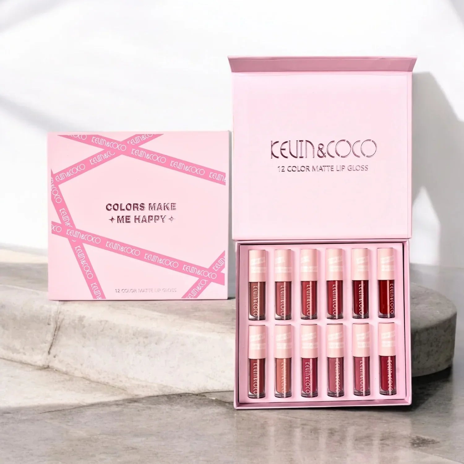 Kevin & Coco | 12-Color Lipgloss Set – High-Shine, Hydrating Glosses for Every Look