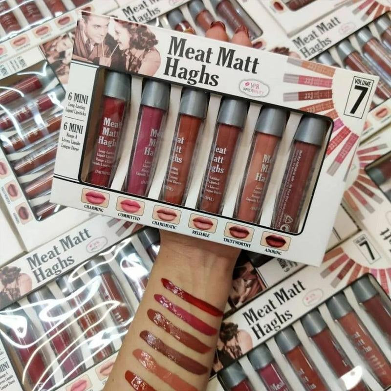 Warda Beauty Meat Matte Haghs Liquid Lipsticks Pack of 6