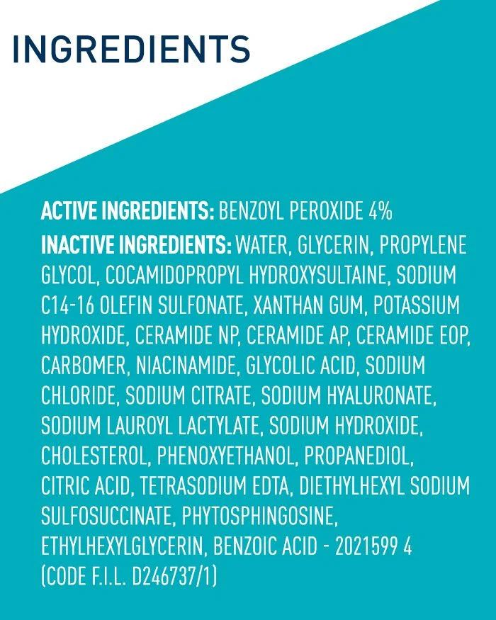CERA VE Acne Foaming Cream Cleanser