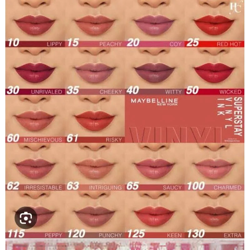 Maybelline Super stay Vinyl ink.