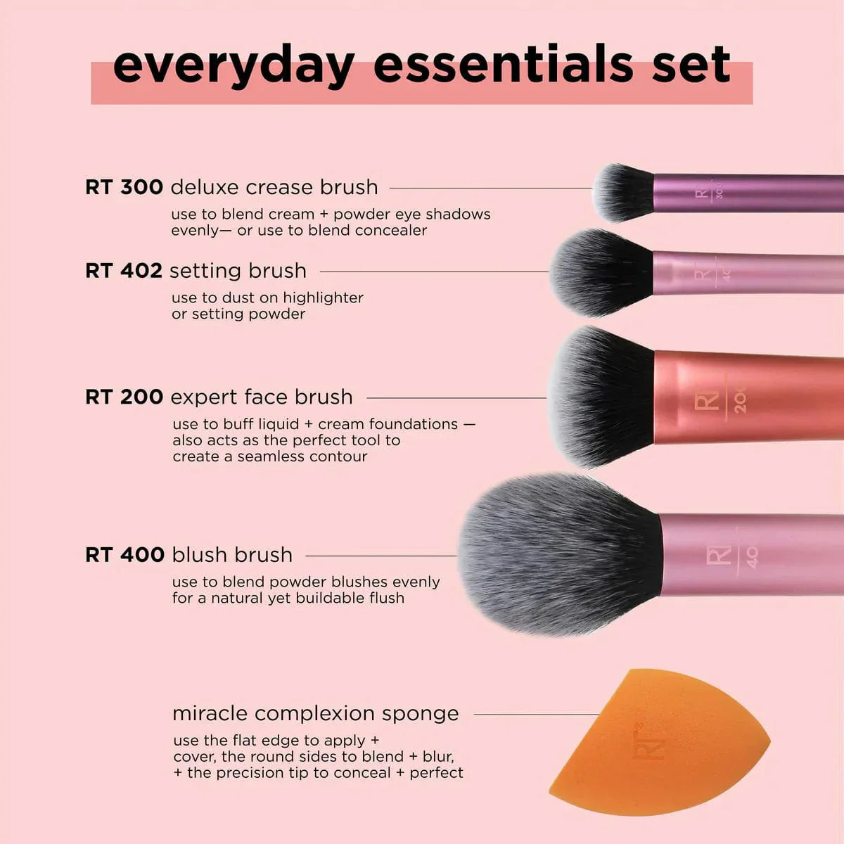 Real technique Everyday Essentials Makeup Brush Set