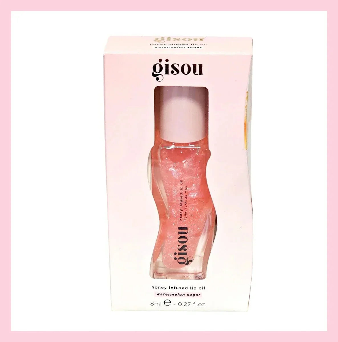 Gisou Honey Infused Lip Oil | Watermelon Sugar big packing